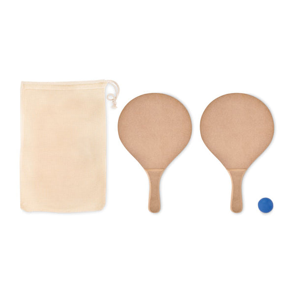 Beach Bat & Ball Game Set – With Cotton Mesh Bag