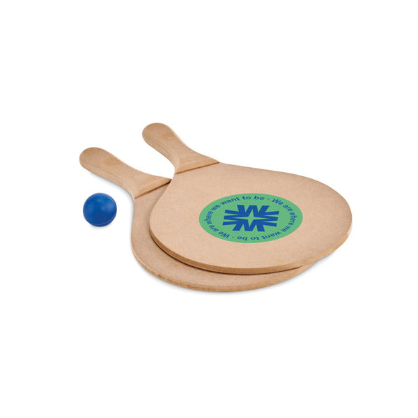 Beach Bat & Ball Game Set – With Cotton Mesh Bag