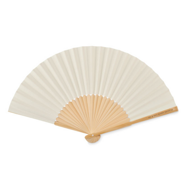 Personalised Wedding Hand Fan – Keep Your Guests Cool in the Mallorca Heat