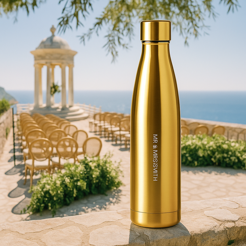Gold Stainless Steel Water Bottle – 500ml