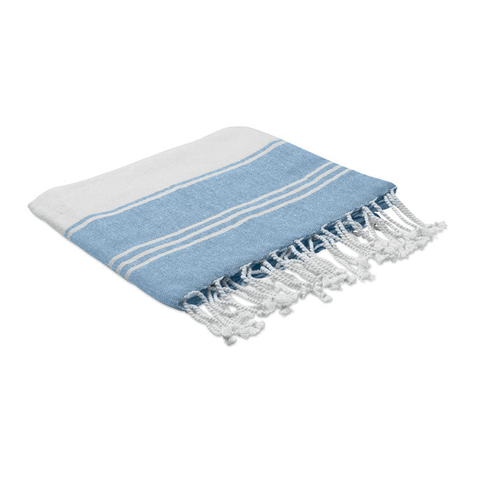Hammam Beach Towel with Drawstring Bag – Recycled Cotton Blend